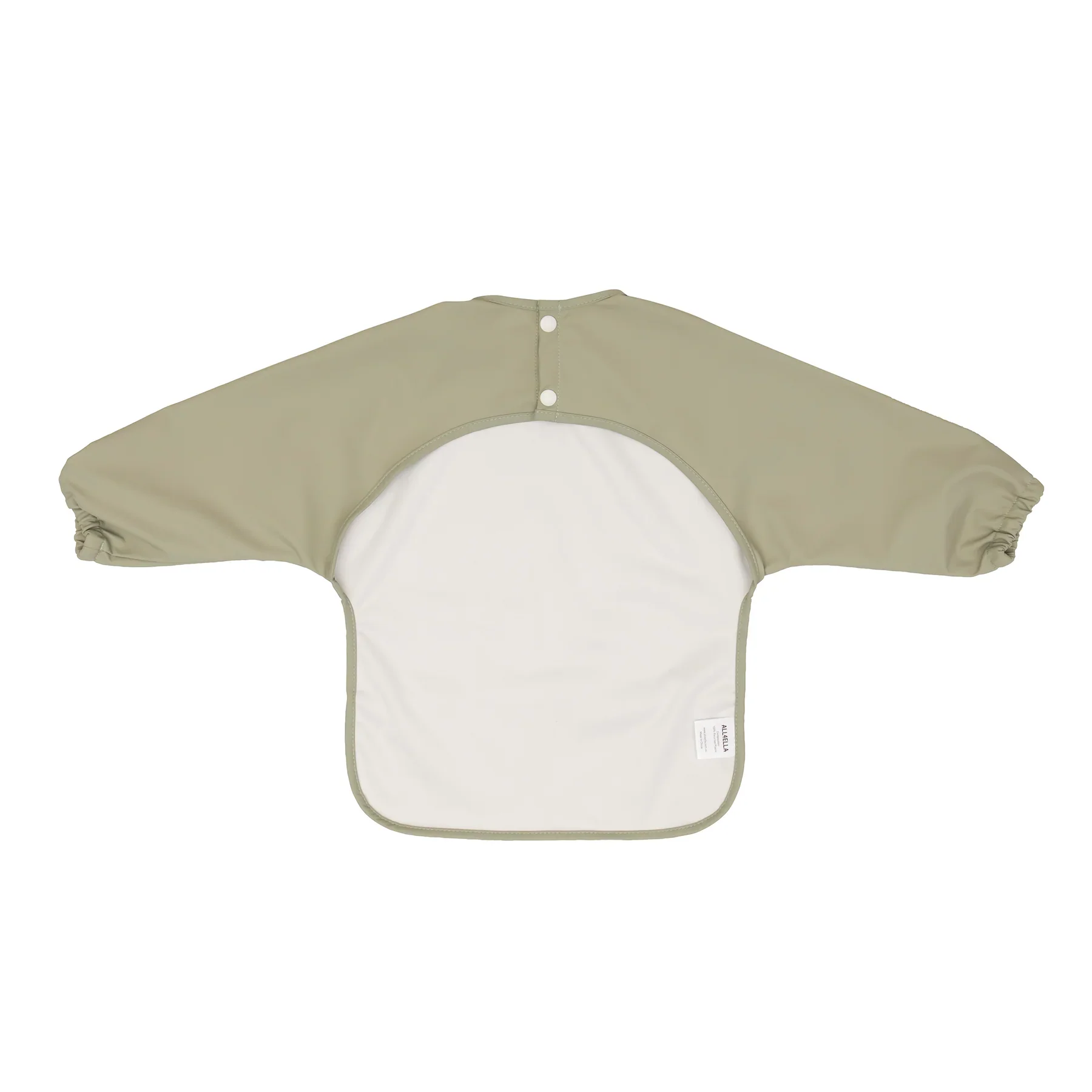 All4Ella Recycled Long Sleeve Bib - Light Sage - Image 2