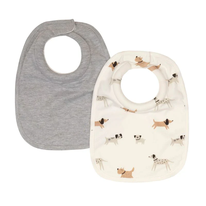 All4Ella Roll Neck Bibs 2 Pack - Dogs