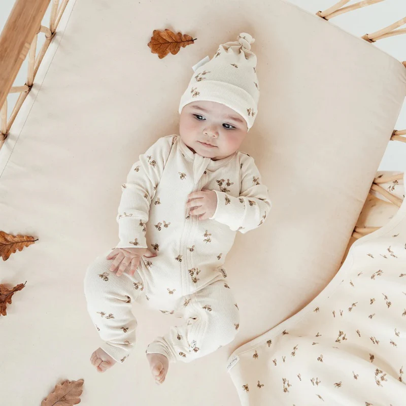 Aster & Oak Bee Luxe Rib Knot Hat - Natural - Image 4