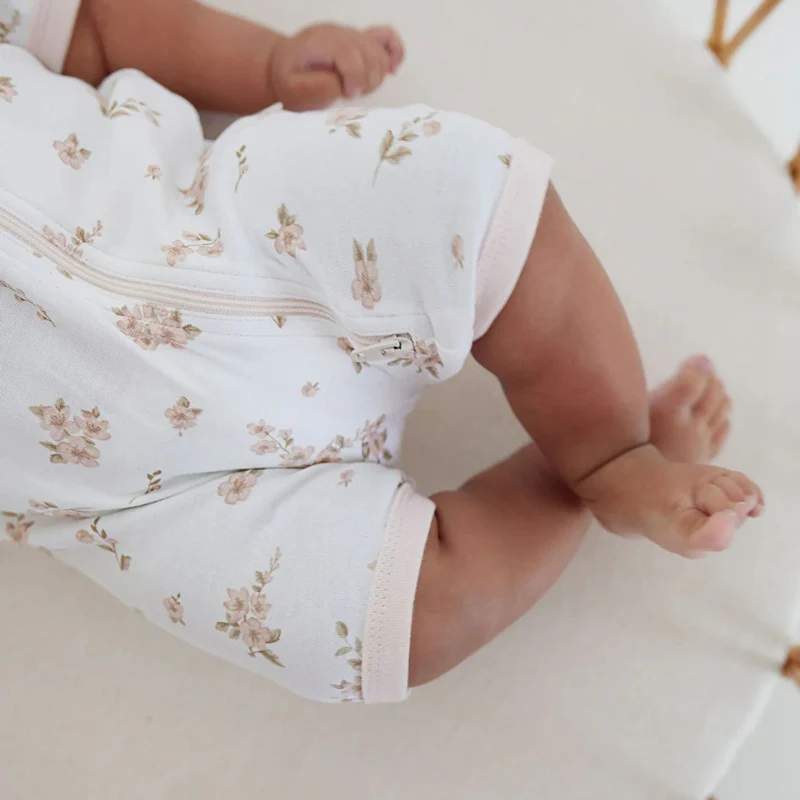 Aster & Oak Blossom Zip Romper - White - Image 3
