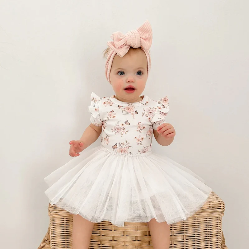Aster & Oak Butterfly Tutu Dress - White - Image 2