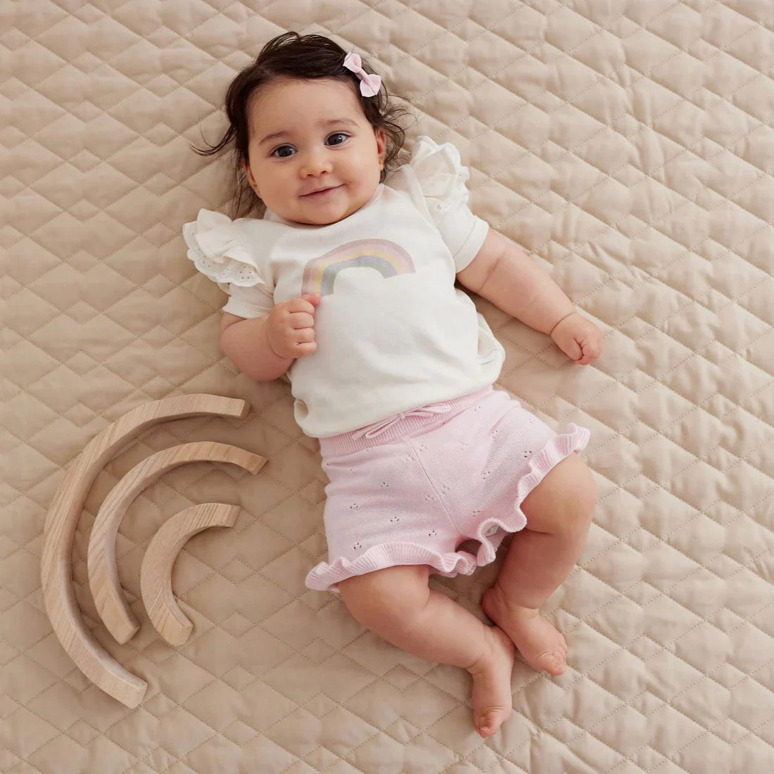  Aster & Oak Petal Pink Knit Shorts - Petal Pink - Image 3