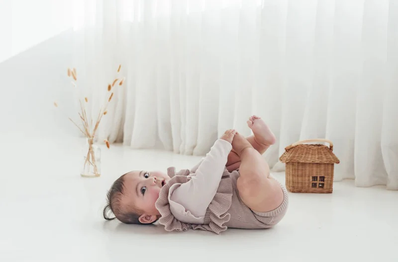 Aster & Oak Wild Rose Knit Romper - Wild Rose - Image 2