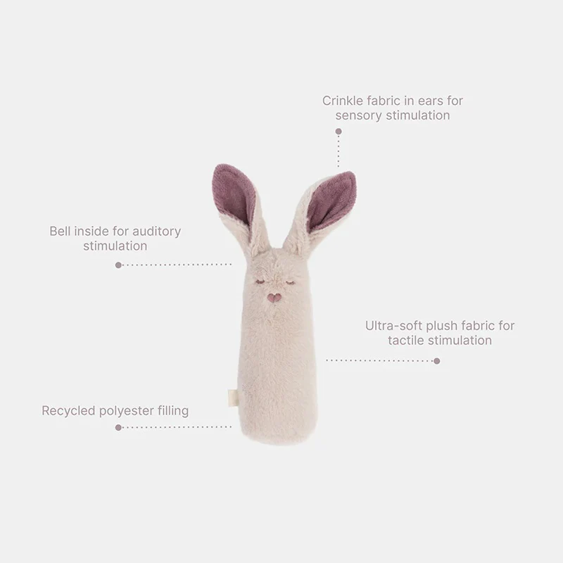 BIBS Baby Rattle Kangaroo - Powder - Image 3