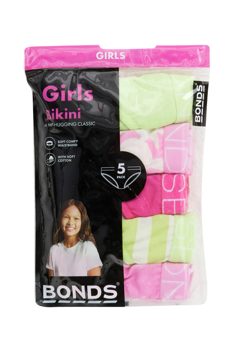 Bonds Girls Bikini 5 Pack - Mini Lunar Sunflower - Image 2