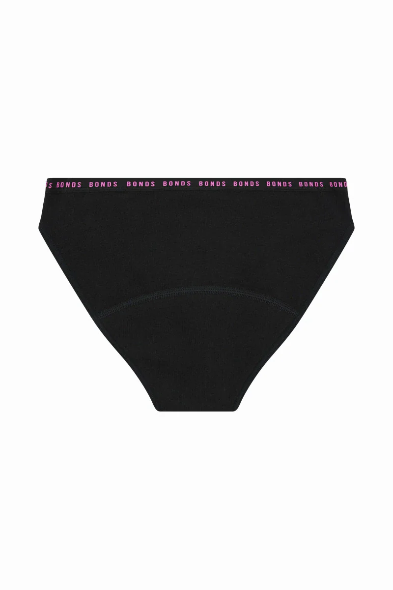 Bonds Girls Period Bikini Moderate - Black / Albertine Pink - Image 5