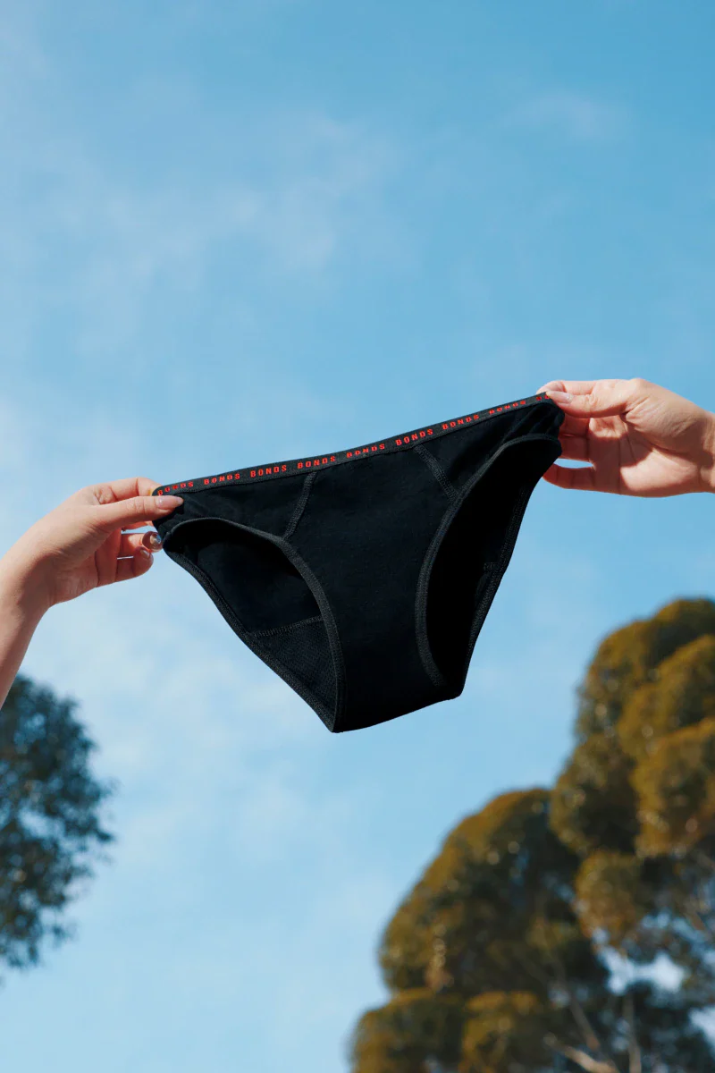 Bonds Girls Period Bikini Moderate - Black / Albertine Pink - Image 6
