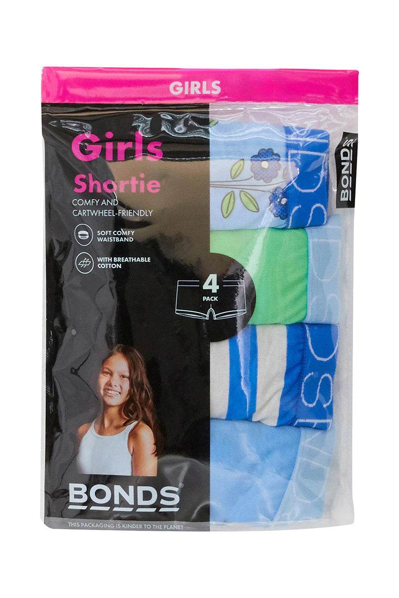 Bonds Girls Shortie 4 Pack - Garden Bouquet - Image 3