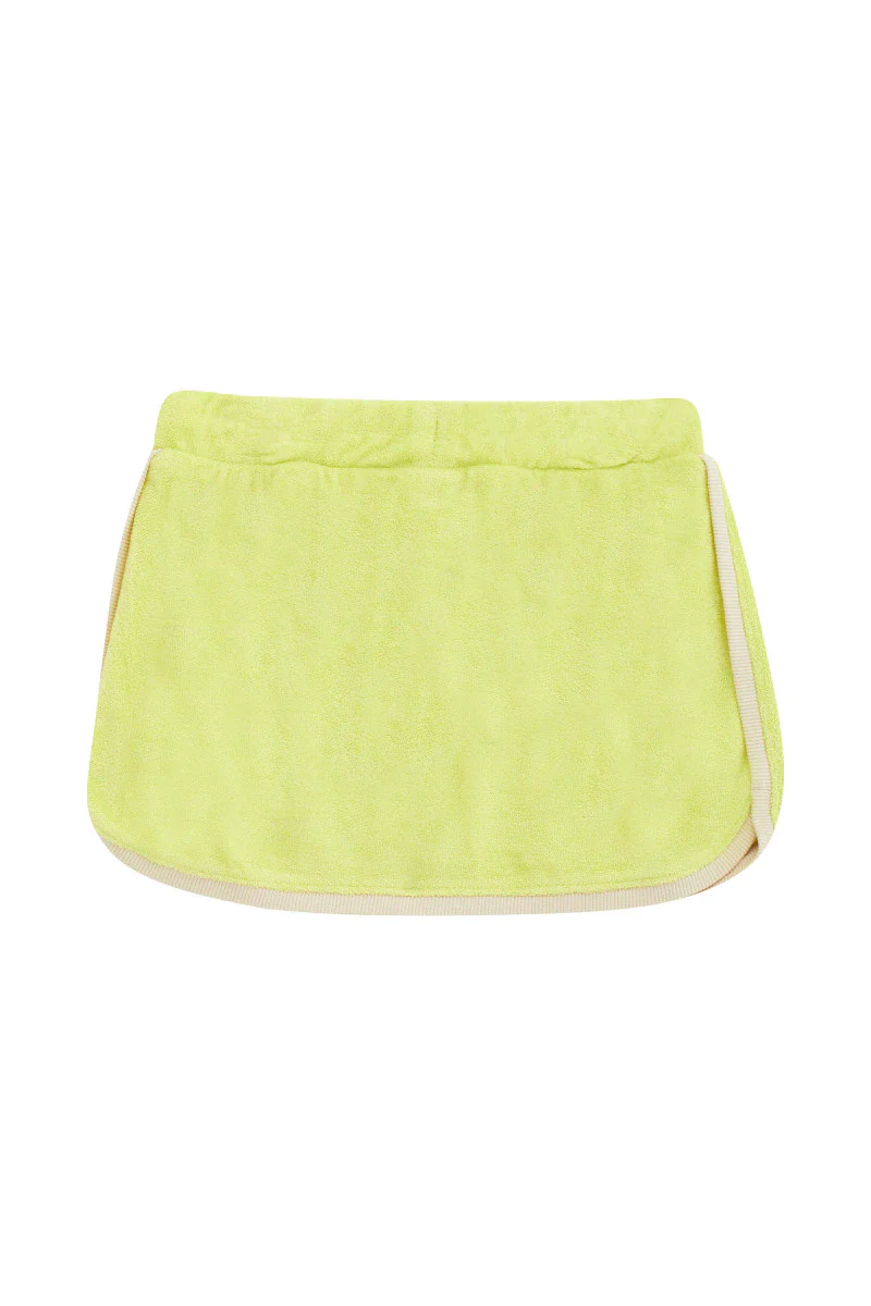 Bonds Girls Terry Toweling Tennis Skort - Lemon Tea Tree - Image 2