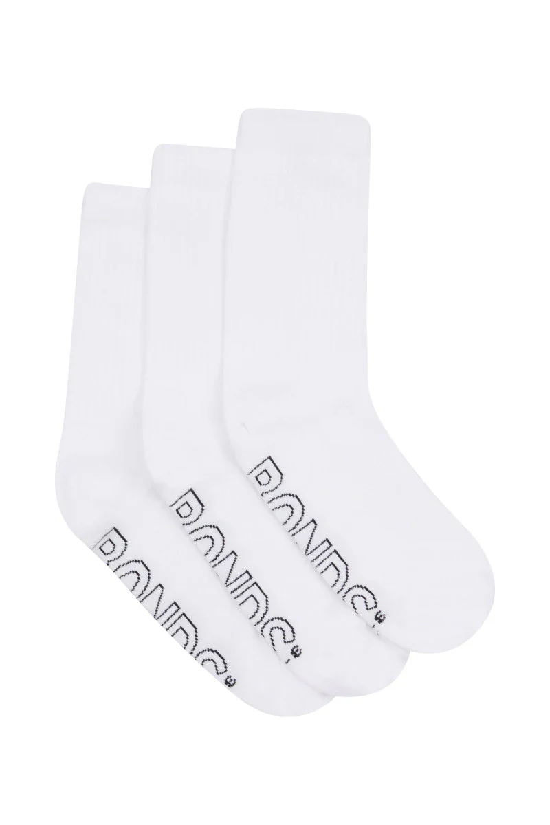 Bonds Kids Logo Light Crew 4 Pack - White