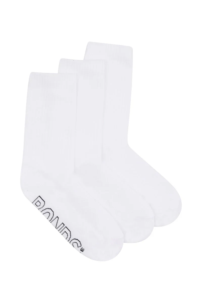 Bonds Kids Logo Light Crew 4 Pack - White - Image 2