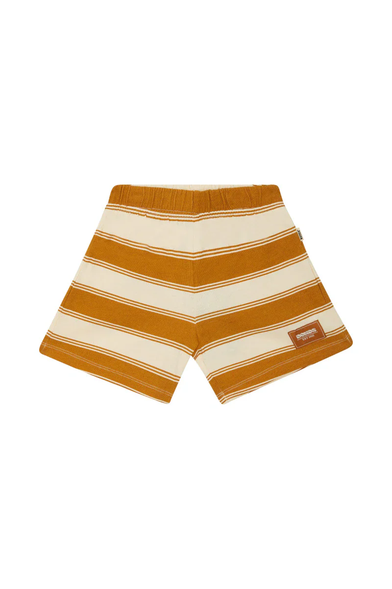 Bonds Kids Rugby Shorts - Rugby Stripe Gold Rush Levitating