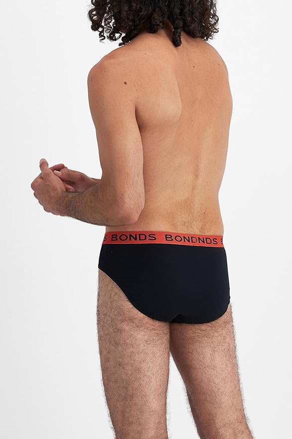 Bonds Men's Hipster Brief 4 Pack - Black/Red/Blue/Aqua/White - Image 4