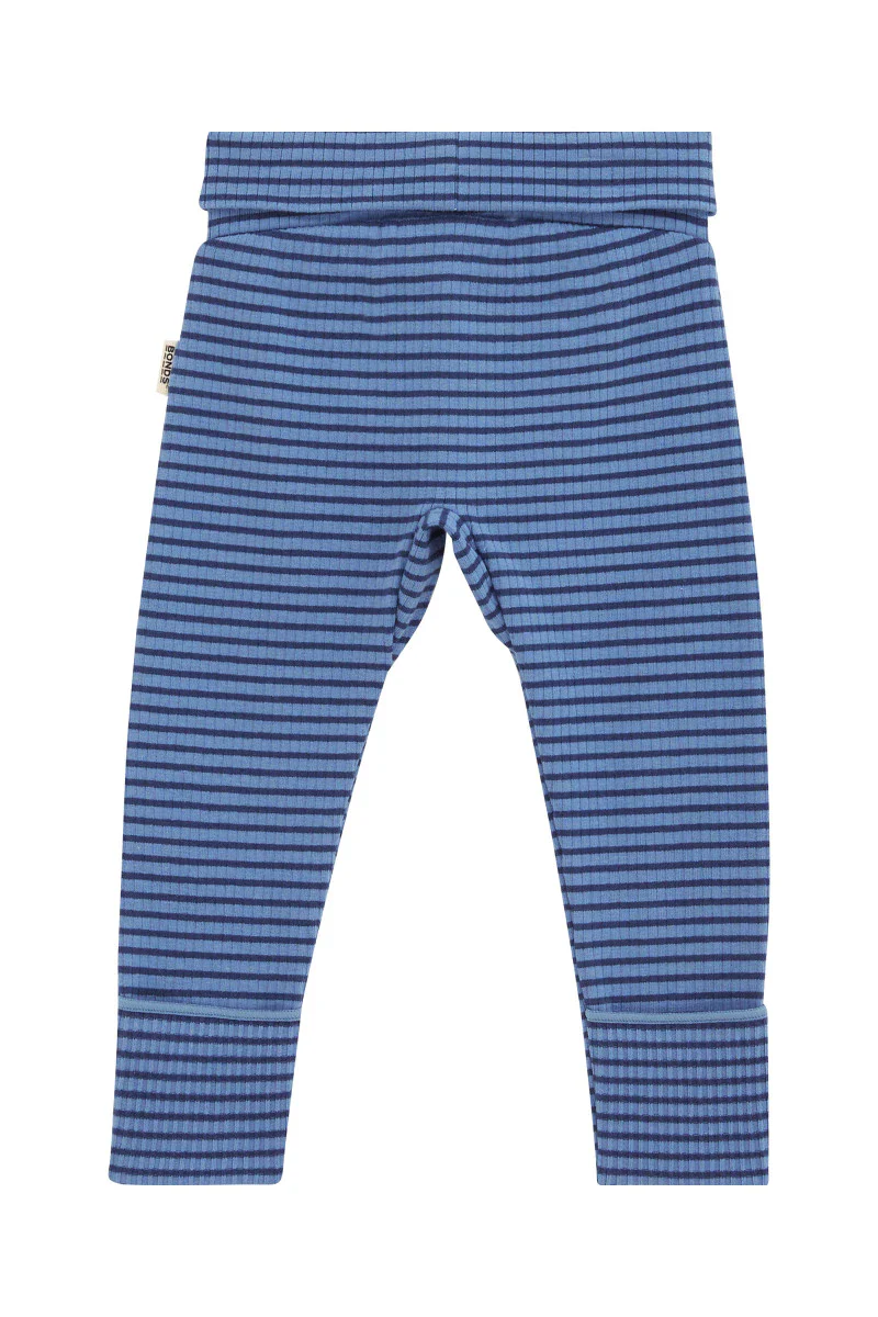 Bonds Newbies Wide Needle Rib Legging - Denim Fade / Bastille Blue - Image 2
