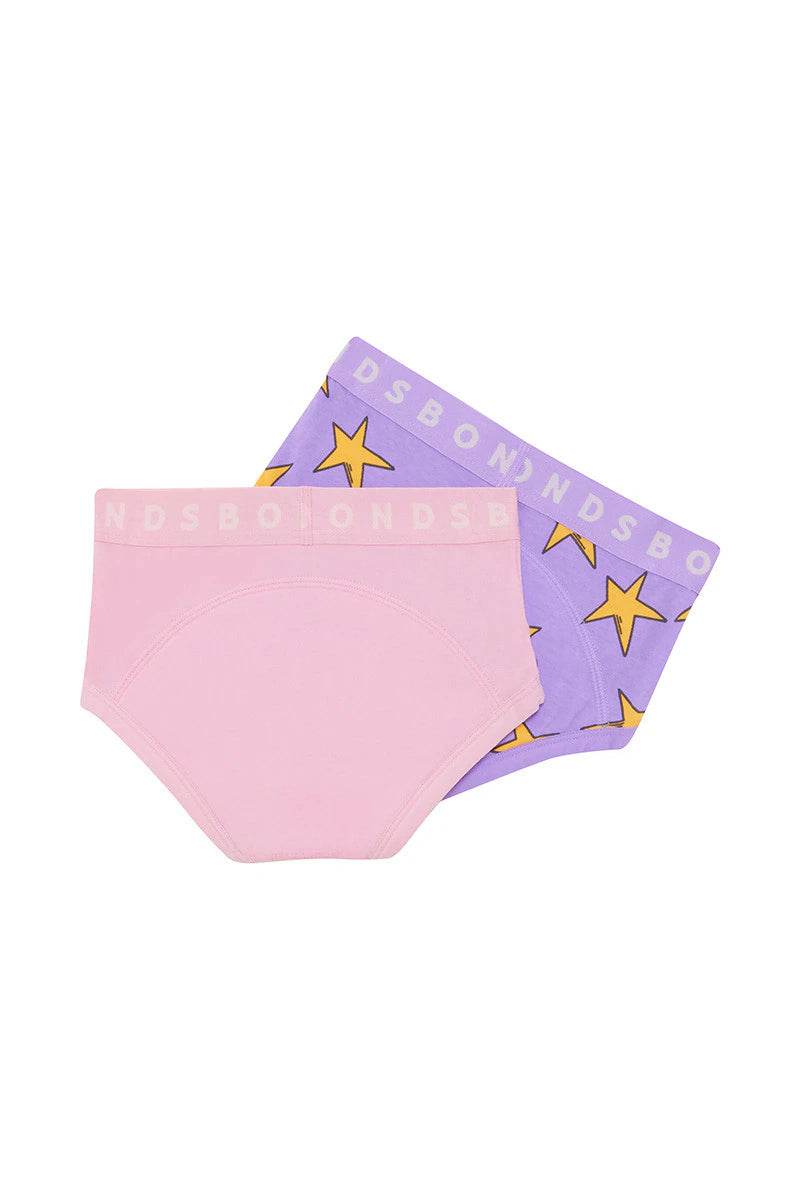 Bonds Whoopsies Toilet Training Undies 2 Pack - Twinkle Twinkle Star/Feeling Flushed Pink - Image 2