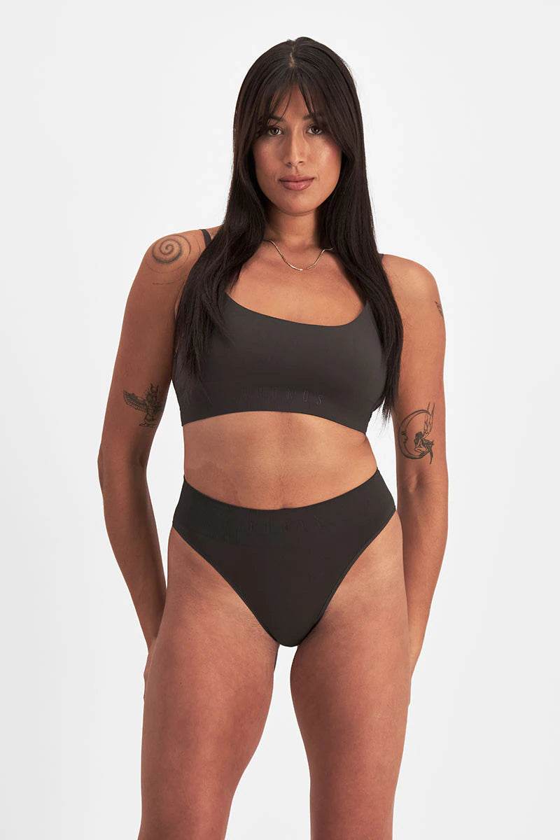 Bonds Womens Bases Seamless String Bikini - Dusted Black - Image 2