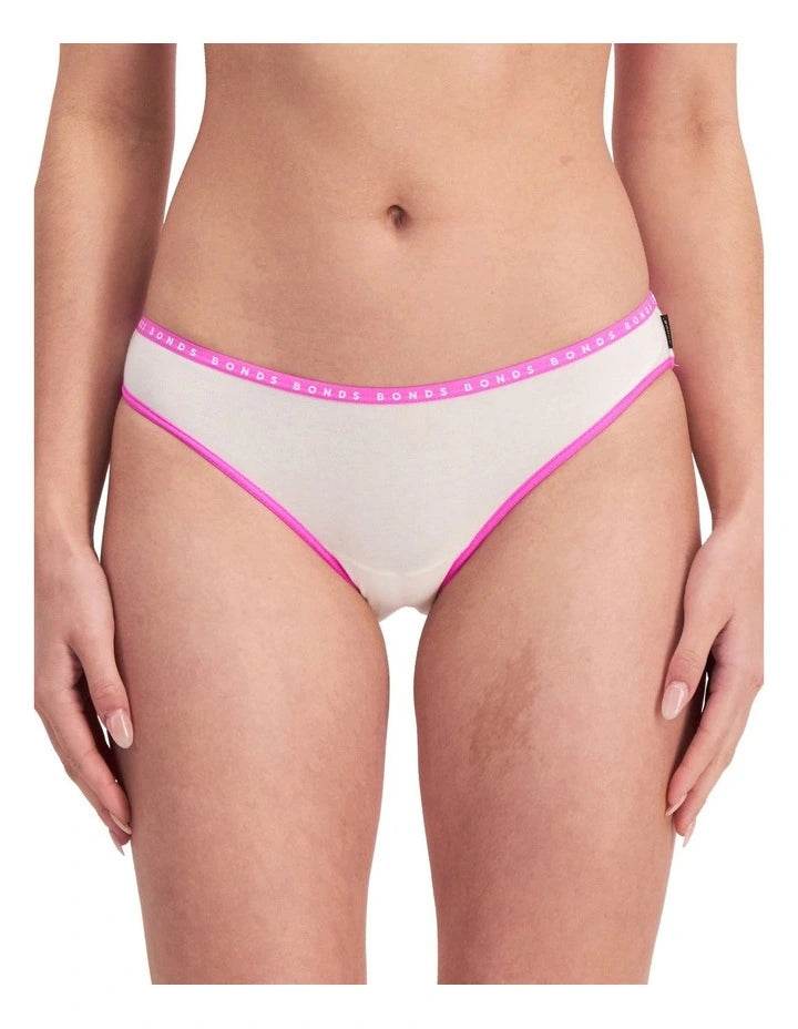 Bonds Womens Hipster Bikini 3 Pack - Red Stripe/Pink/Mascarpone - Image 4