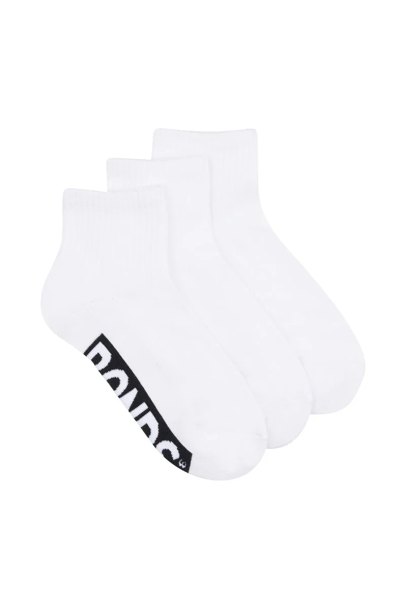 Bonds Womens Logo Cushioned Quarter Crew 3 Pack - White - Image 2