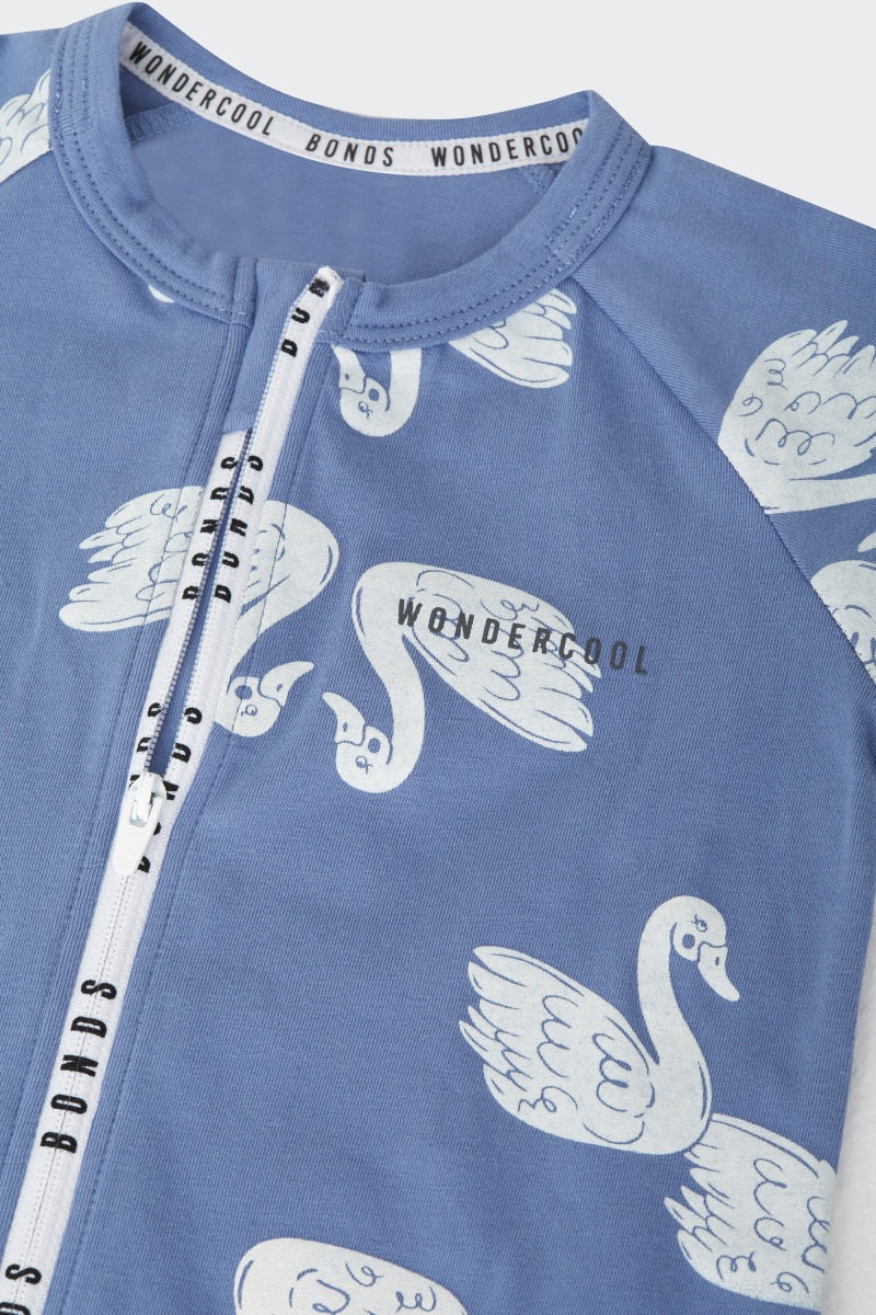 Bonds Wondercool Short Leg Wondersuit - Sleepy Swans - Image 3