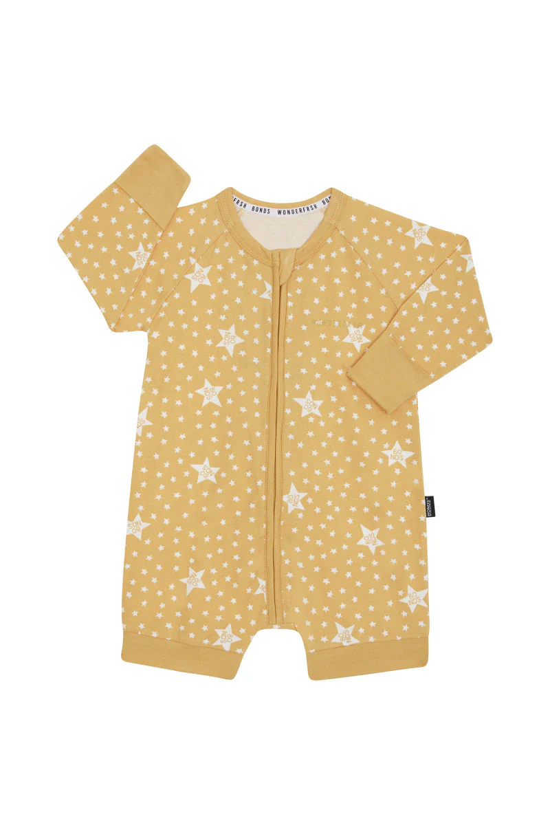 Bonds Wonderfrsh Long Sleeve Romper - Big Bonds Shooting Star