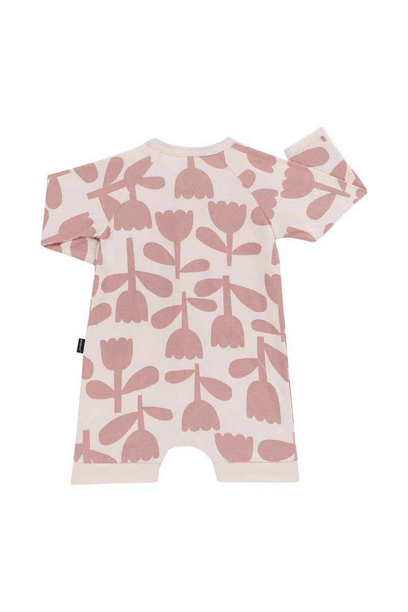 Bonds Wonderfresh Long Sleeve Romper - Tulip Pop Reverse - Image 2