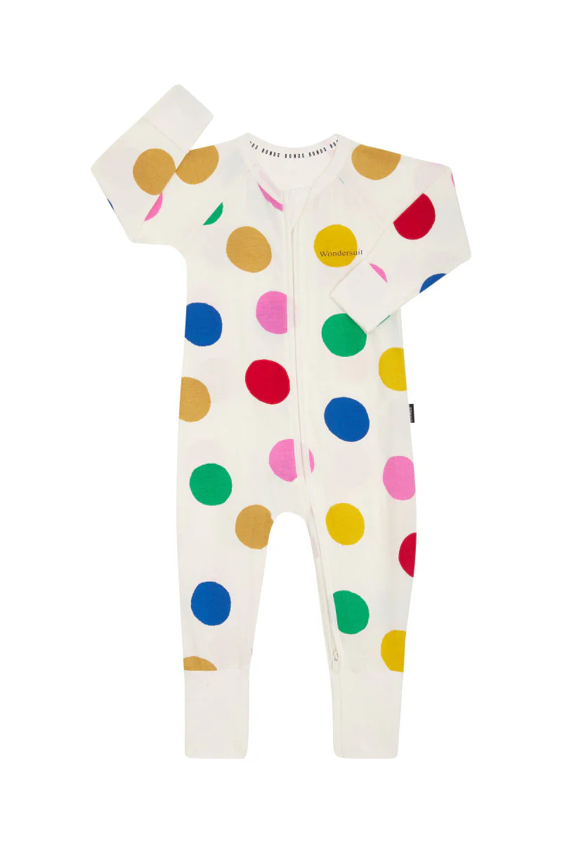 Bonds Zip Wondersuit - Rainbow Spots