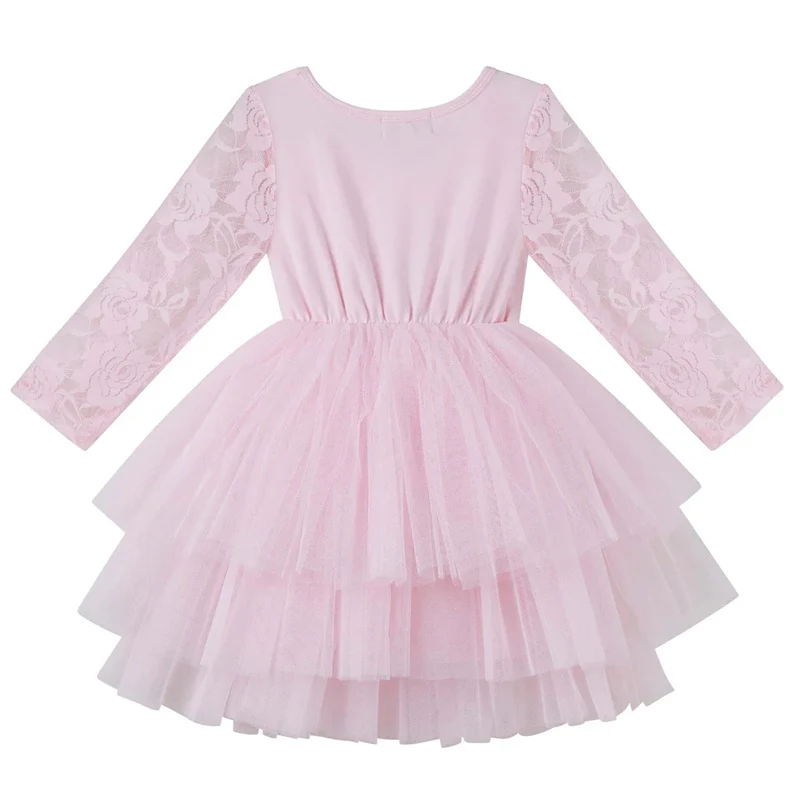 Designer Kidz My First Lace Long Sleeve Tutu - Pink - Image 2