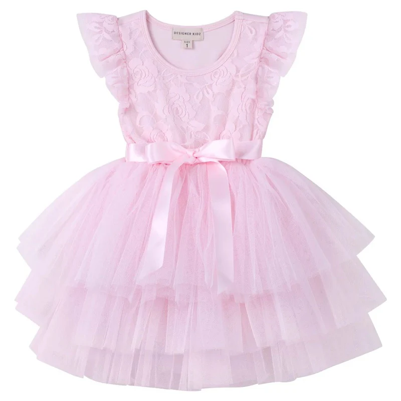 Designer Kidz My First Lace Short Sleeve Tutu - Pink