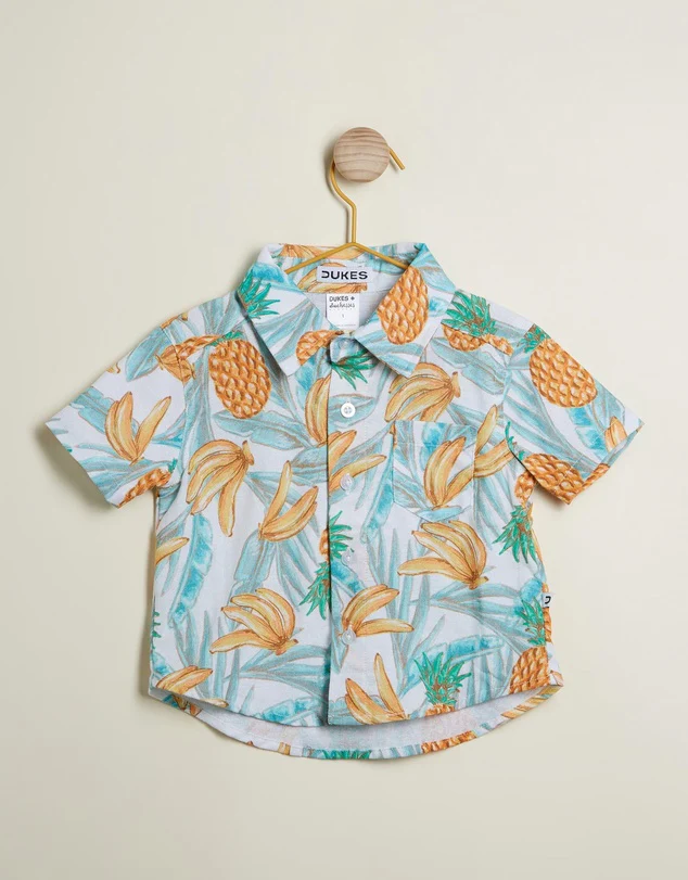 Dukes The Brand Duke Dress Shirt - Pineapple and Banana Print