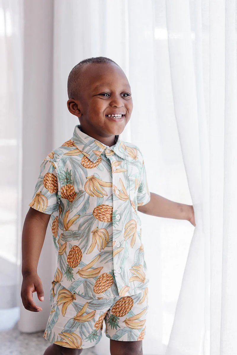 Dukes The Brand Duke Dress Shirt - Pineapple and Banana Print - Image 5