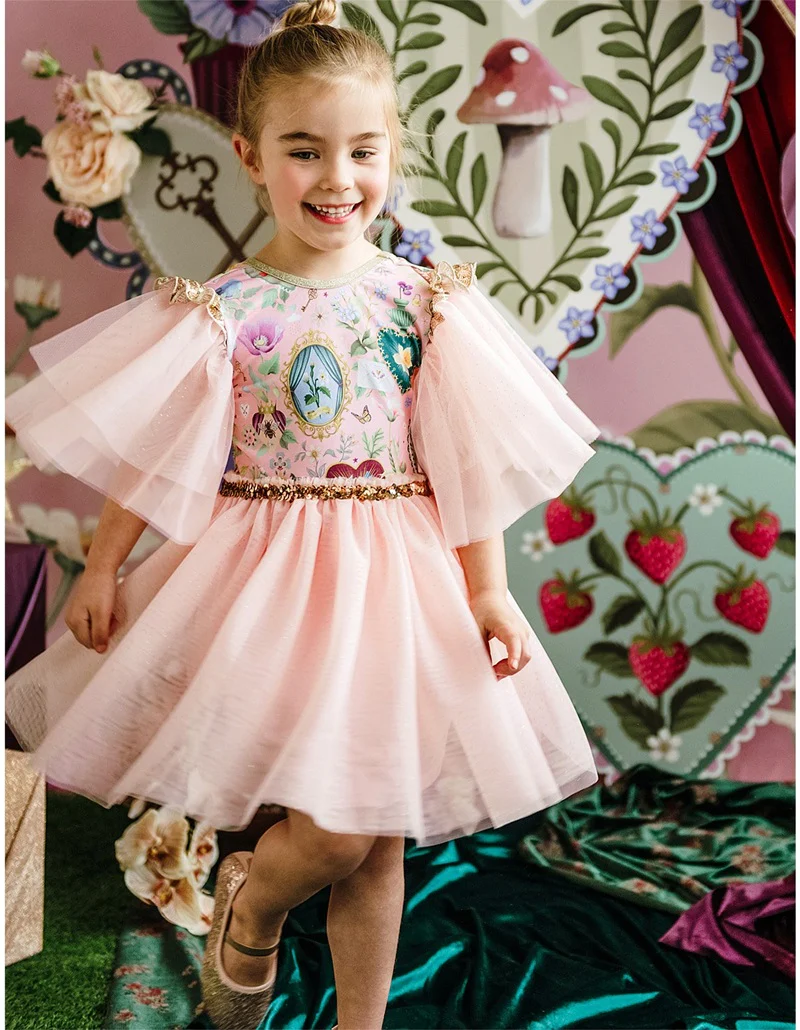 Fleur Harris 'All my Hearts' Ornate Tutu Dress - Parfait Pink - Image 5