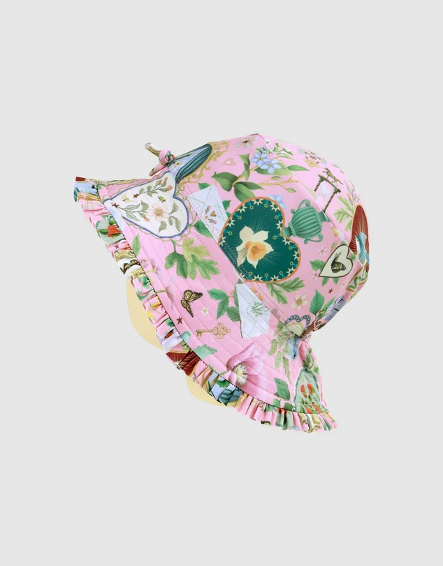 Fleur Harris 'All My Hearts' Solis Swim Hat - Pink Love