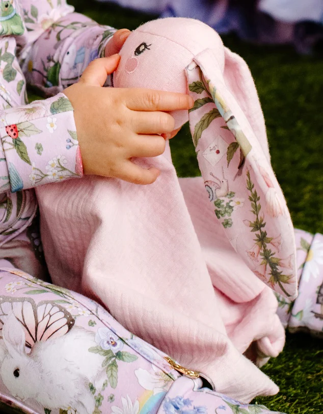 Fleur Harris Blissful Bunny Comforter - Pink Lavender - Image 4