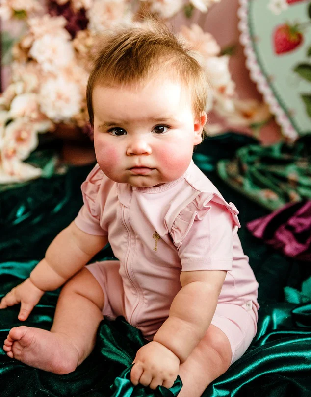Fleur Harris 'Hearts Floral' Precious Frill Shorty Coverall 2 Pack Set - Pink - Image 7