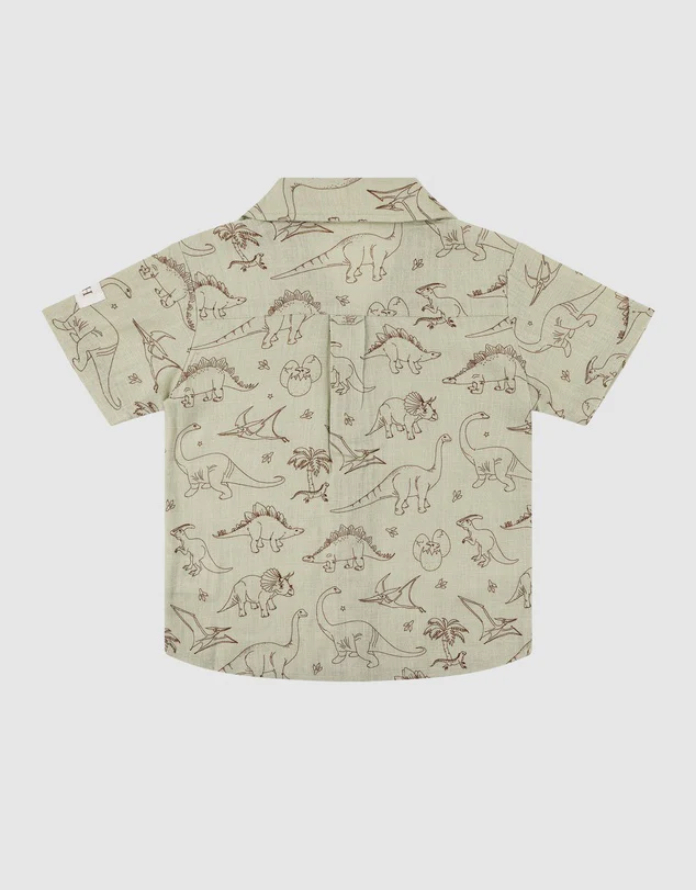 Fleur Harris 'Prehistorica' Verdan Shirt - Olive Leaf - Image 2