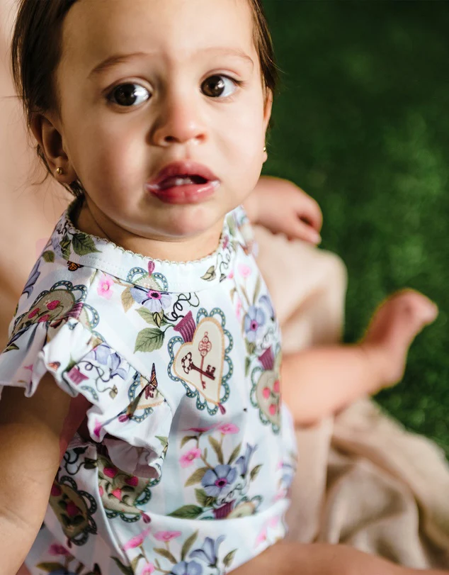 Fleur Harris 'Secret Diary' Sweet Bubble Romper - Blue Stripe - Image 3