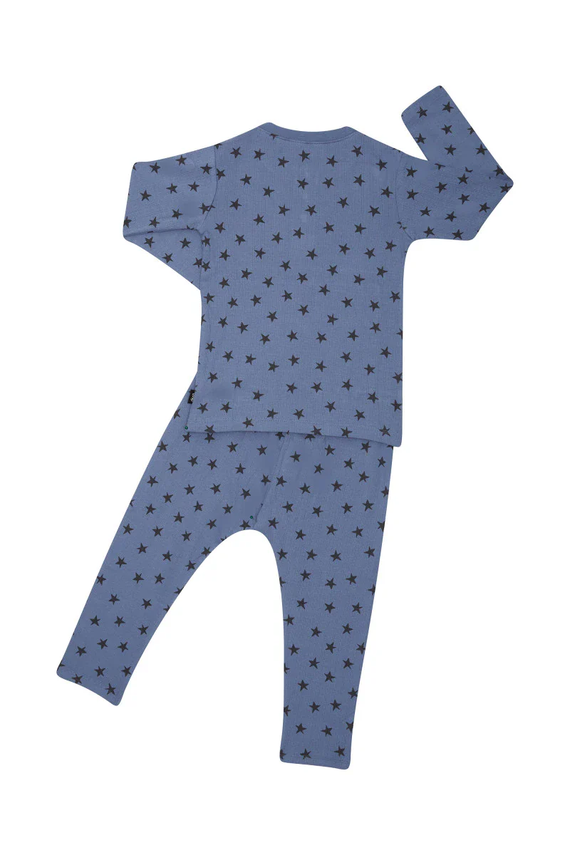 Kids Long Sleeve Pointelle Sleep Set - Stardust Sprinkles - Image 2