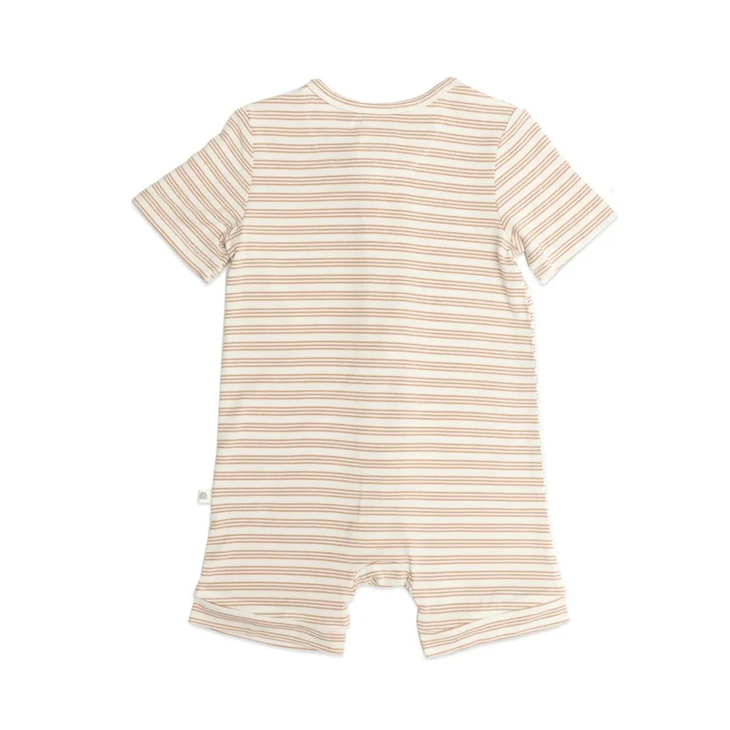 Kynd Baby Day or Night Onesie Short Sleeve - Neutral Stripe - Image 2