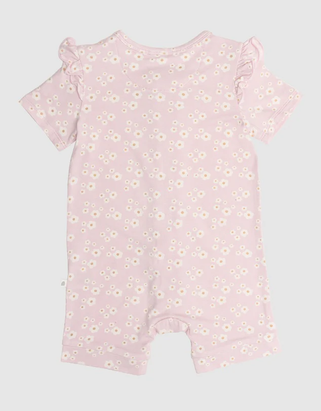 Kynd Baby Day or Night Short Sleeve Frill Onesie - Orchid Bloom - Image 2