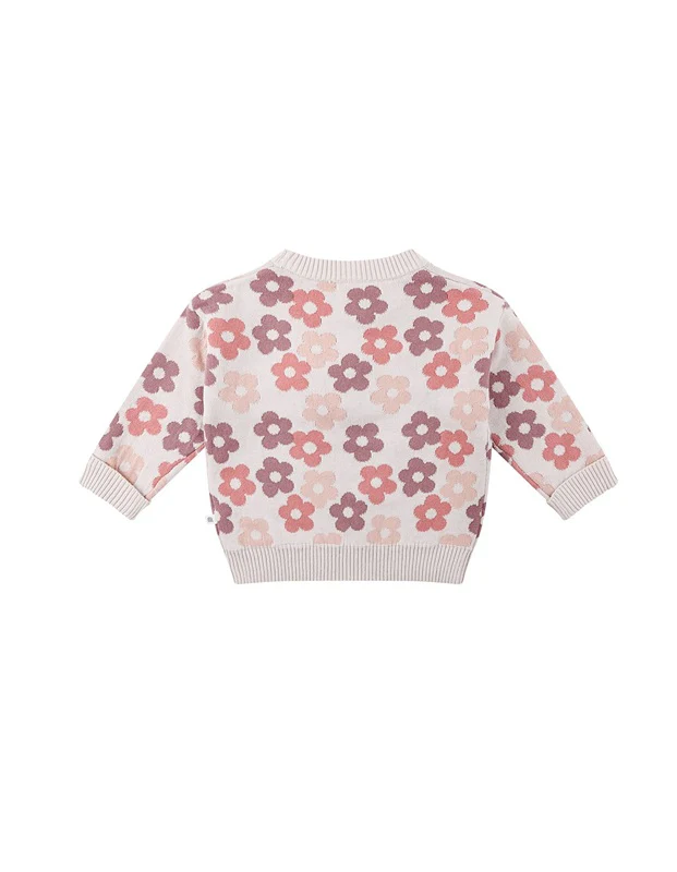 Kynd Baby Organic Jacquard Knit Jumper - Blooming - Image 2