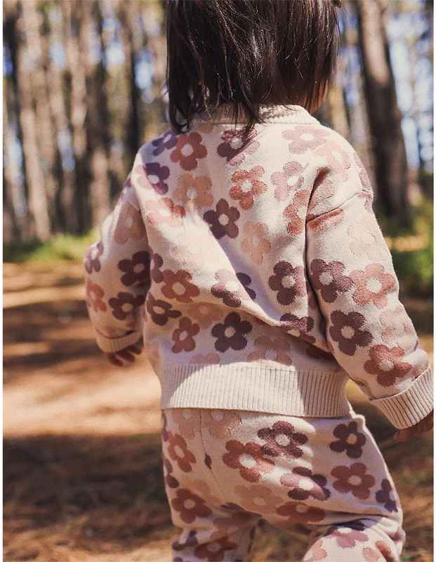 Kynd Baby Organic Jacquard Knit Jumper - Blooming - Image 4