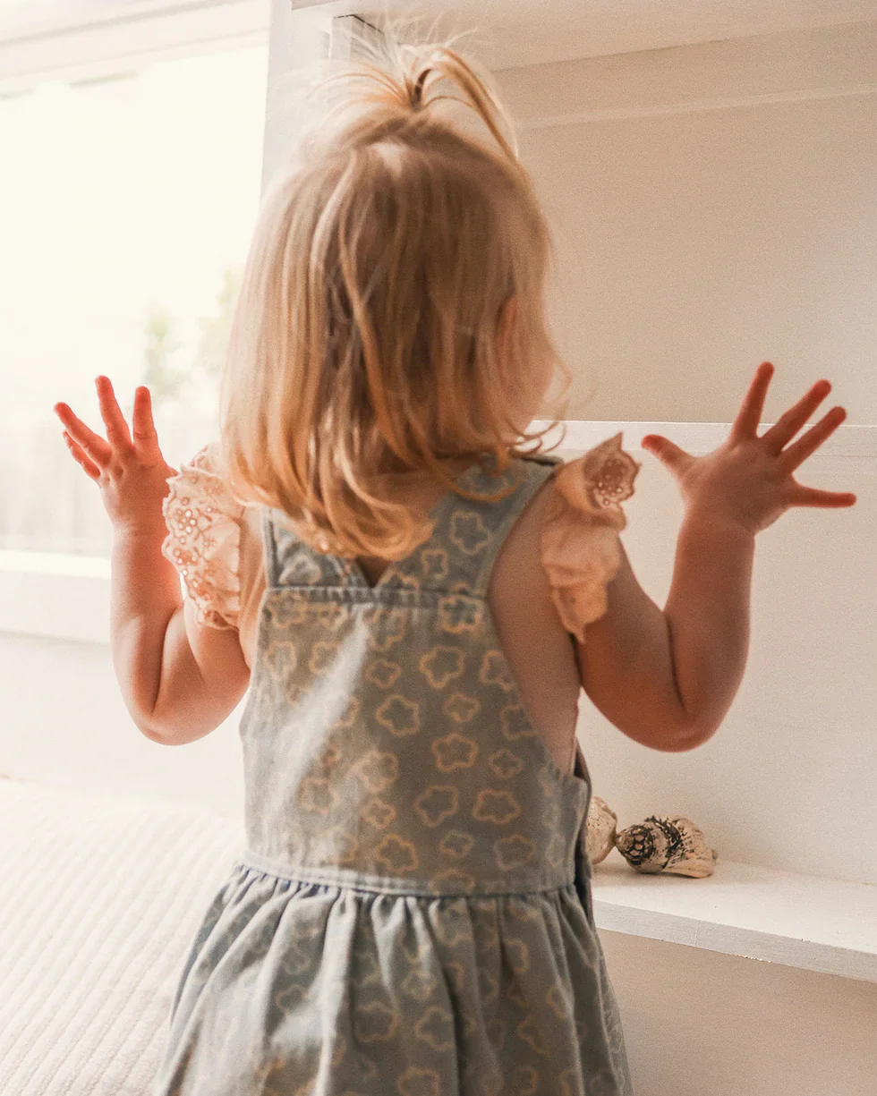 Kynd Baby Pinafore - Washed Denim - Image 5