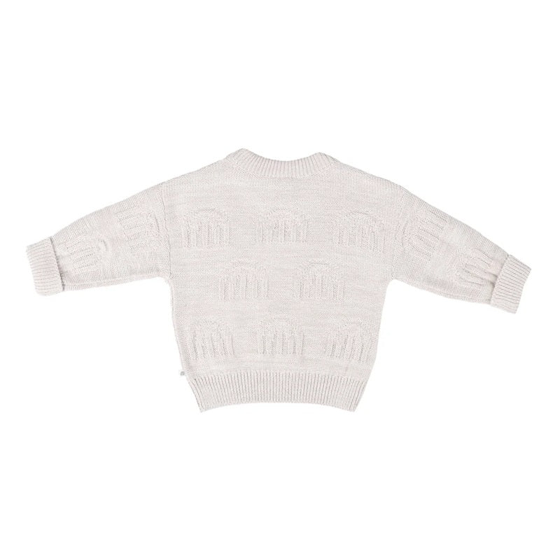 Kynd Baby Rainbow Decorative Knit Jumper - Oatmeal Rainbow - Image 2