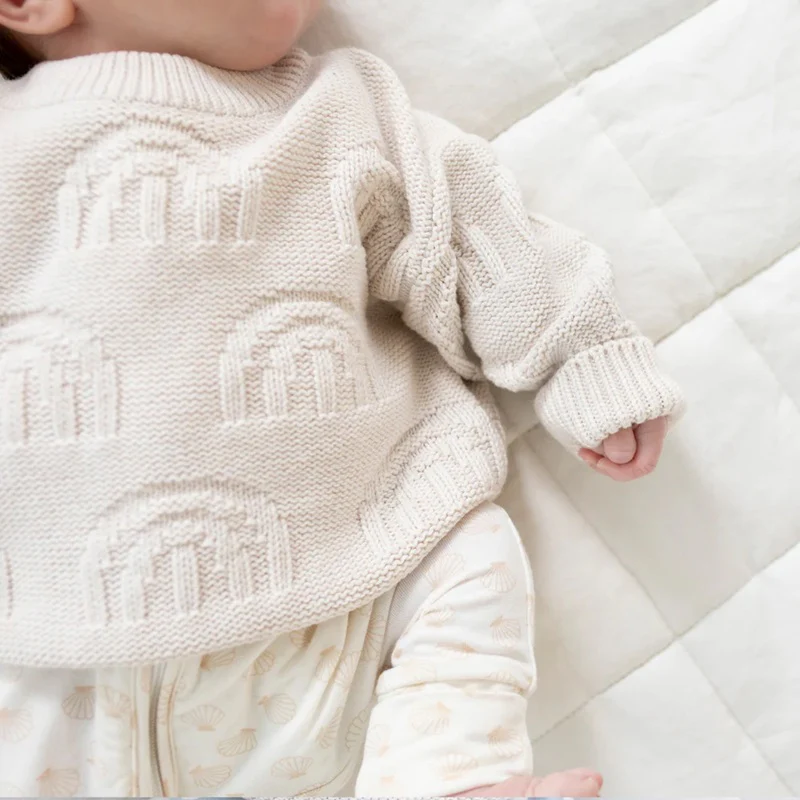 Kynd Baby Rainbow Decorative Knit Jumper - Oatmeal Rainbow - Image 7