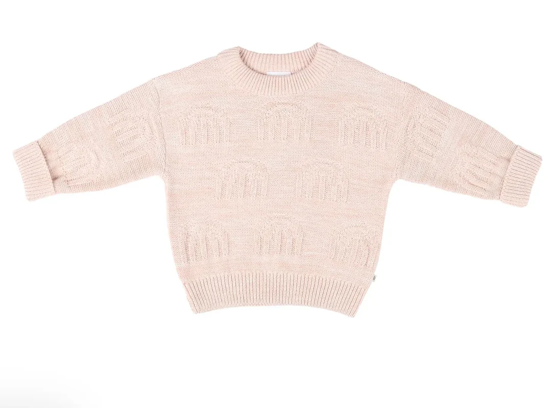 Kynd Baby Rainbow Decorative Knit Jumper - Pearl Rainbow
