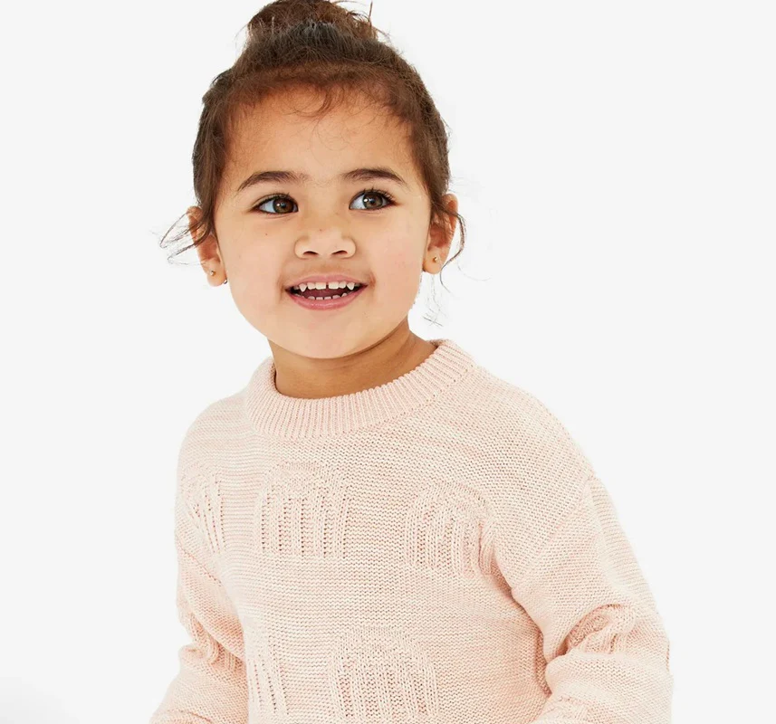 Kynd Baby Rainbow Decorative Knit Jumper - Pearl Rainbow - Image 3