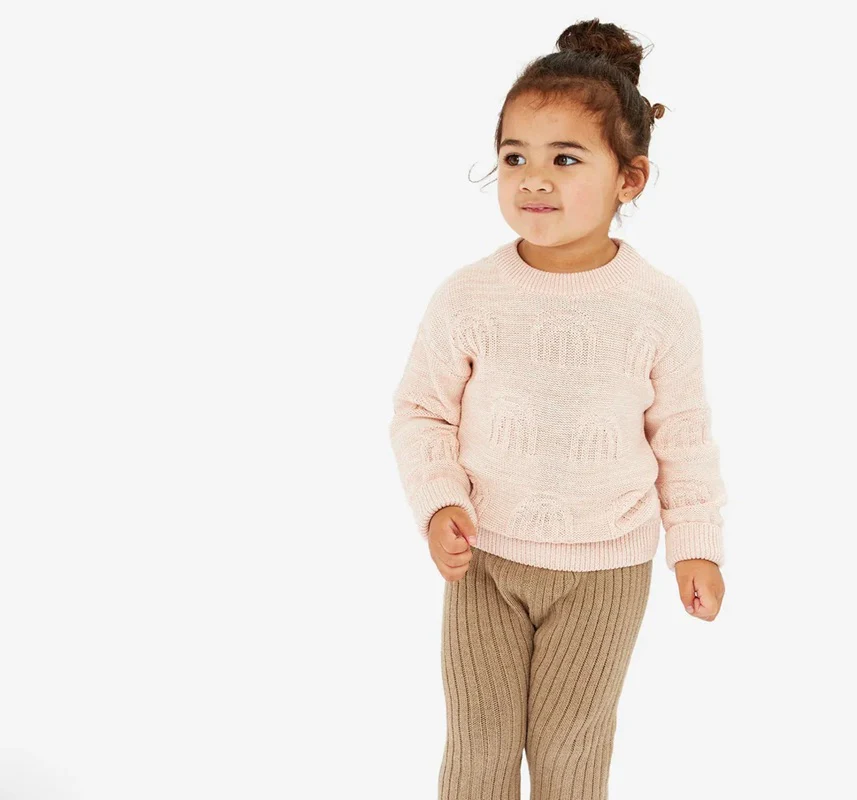 Kynd Baby Rainbow Decorative Knit Jumper - Pearl Rainbow - Image 4