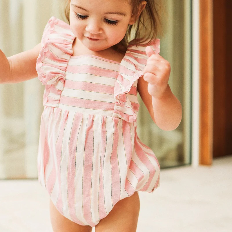 Kynd Baby Stripe Romper - Strawberry - Image 4