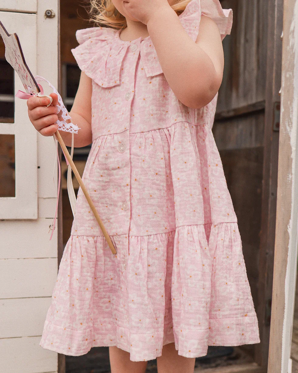 Kynd Baby Tirred Dress - Frangipani - Image 4
