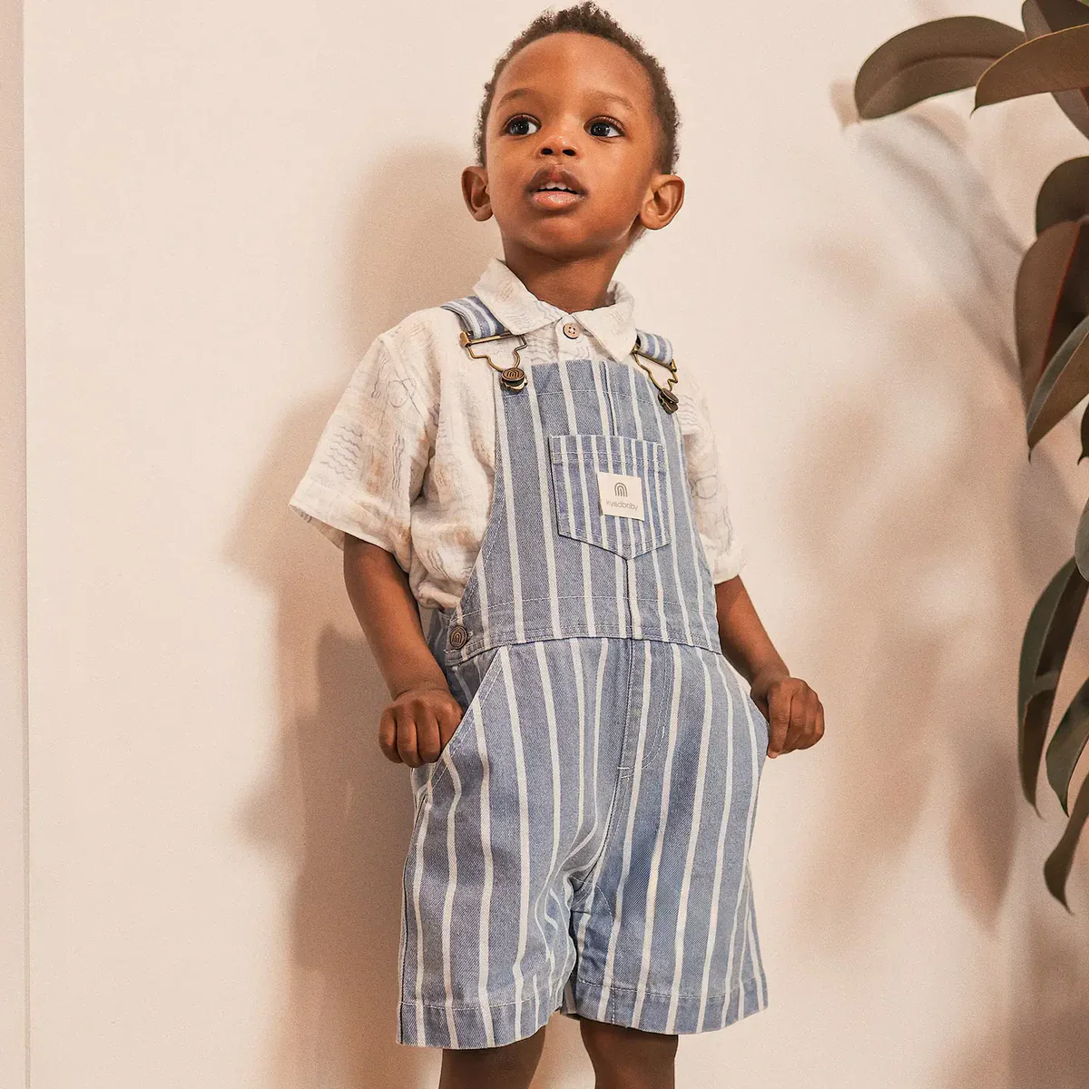 Kynd Baby Woven Overall - Washed Denim - Image 3